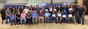 Certificates presented to GCA Trades Academy students